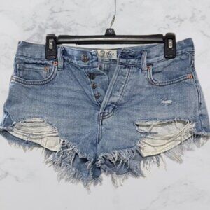 Free People We the Free Distressed Ripped Faded Shorts Size 26
